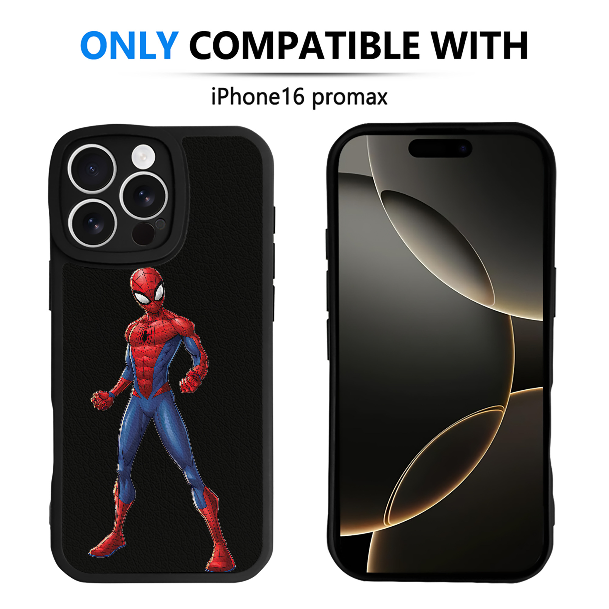 Spider Man スパイダーマン 【iPhone 16シリーズ対応】シリコンスマホケース（レザー調） 材質：シリコン